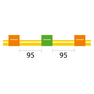 Solva Flex Pump Tube 3 tag (95mm) 0.38mm ID Orange/Green (PKT 12)