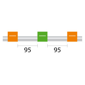 PVC Pump Tube 3tag (95mm) 0.38mm ID Orange/Green (PKT 12)