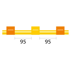 Contour Flared End Solva Pump Tube 3 tag 0.51mm ID Orange/Yellow, 95mm (PKT 6)