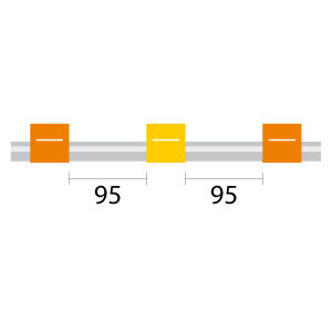 PVC Pump Tube 3tag (95mm) 0.51mm ID Orange/Yellow (PKT 12)