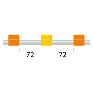 Contour Flared End PVC Pump Tube 3tag 0.51mm ID Orange/Yellow (PKT 6)