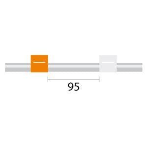 Contour Flared End PVC Pump Tube 2tag (95mm) 0.64mm ID Orange/White (PKT 6)