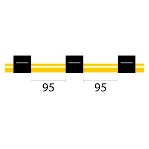 Solva Flex Pump Tube 3 tag (95mm) 0.76mm ID Black/Black (PKT 12)