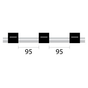 PVC Pump Tube 3tag (95mm) 0.76mm ID Black/Black (PKT 12)