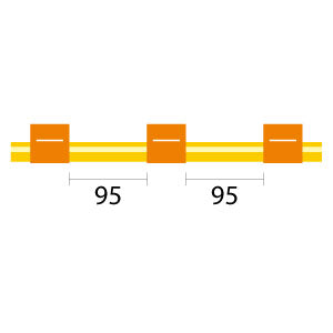 Contour Flared End Solva Pump Tube 3 tag 0.89mm ID Orange/Orange, 95mm (PKT 6)