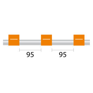 Contour Flared End PVC Pump Tube 3tag (95mm) 0.89mm ID Orange/Orange (PKT 6)