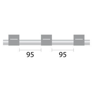 PVC Pump Tube 3tag (95mm) 1.30mm ID Grey/Grey (PKT 12)