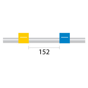 Contour Flared End PVC Pump Tube 2tag 1.52mm ID Yellow/Blue (PKT 6)