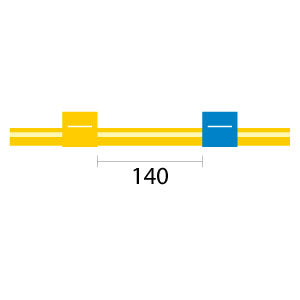 Contour Flared End Solva Flex Pump Tube 2tag 1.52mm ID Yellow/Blue (PKT 6)