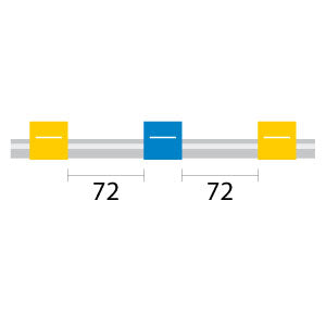 Contour Flared End PVC Pump Tube 3tag 1.52mm ID Yellow/Blue (PKT 6)