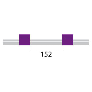 Contour Flared End PVC Pump Tube 2tag 2.06mm ID Purple/Purple (PKT 6)