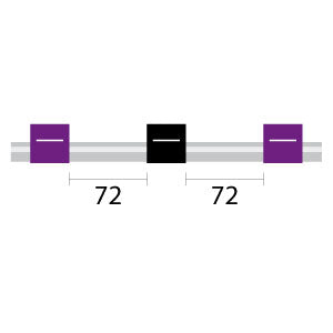 Contour Flared End PVC Pump Tube 3tag 2.29mm ID Purple/Black (PKT 6)