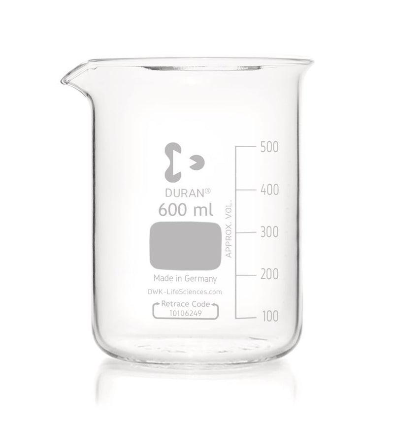 Béchers DURAN 600 ml (10 pièces)